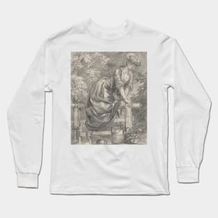 A Milkmaid Climbing a Stile by Thomas Gainsborough Long Sleeve T-Shirt